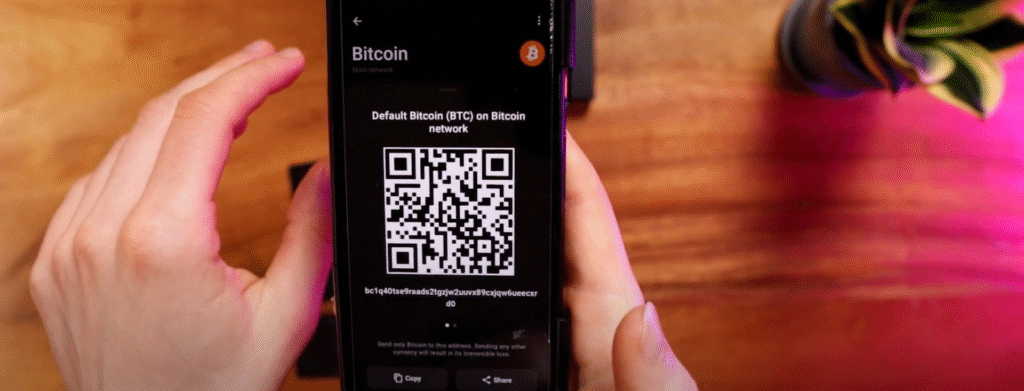 tangem app receive crypto