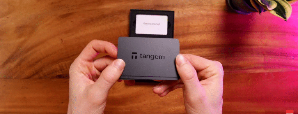 Tangem card unboxing