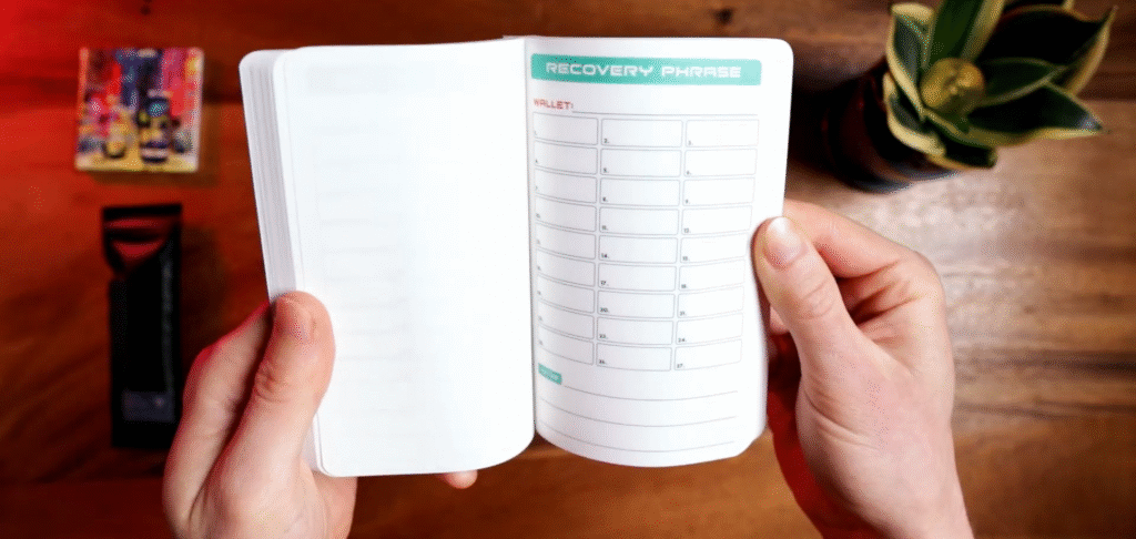 Shieldfolio stronebook recovery phrase page