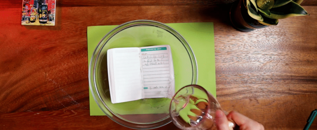 testing shieldfolio stonebook backup in water