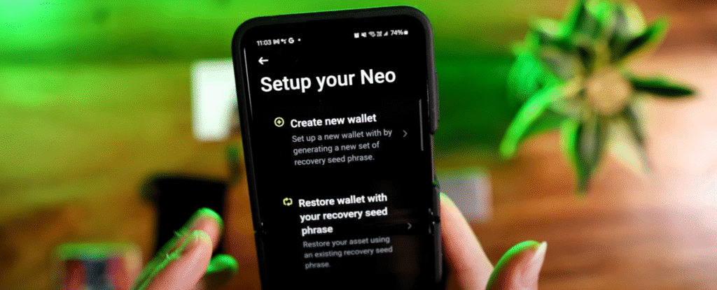 set up secux neo x wallet
