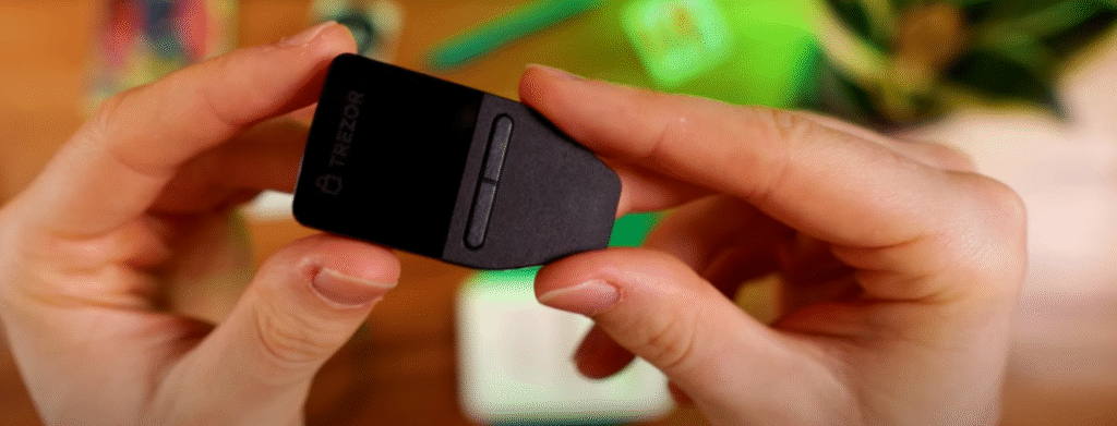 trezor safe 3 hardware wallet screen