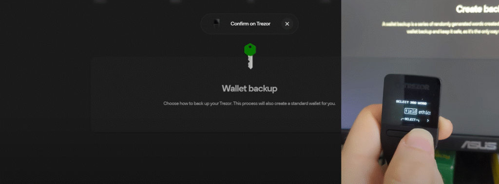 reentering trezor safe 3 seed phrase