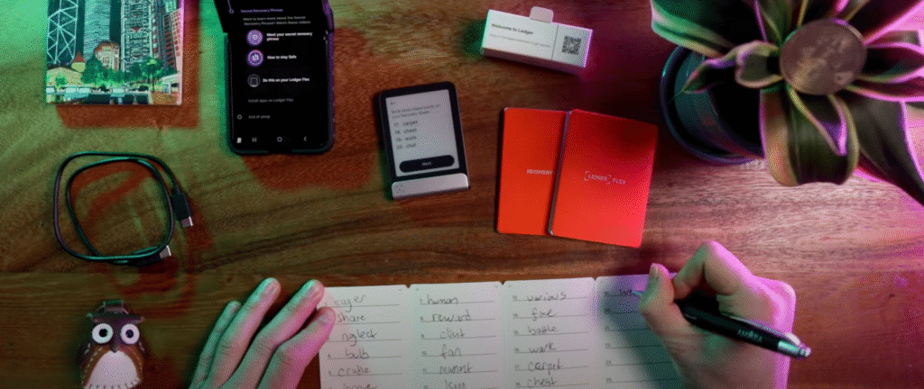 leder flex write seed phrase