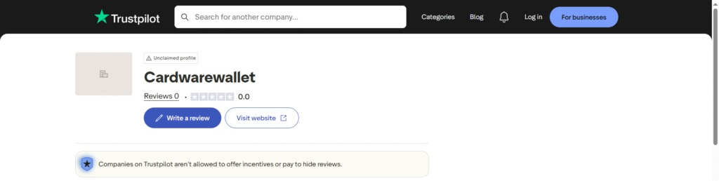 cardware btc only trustpilot rating