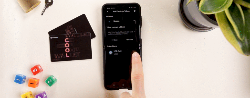adding custom tokens coolwallet app