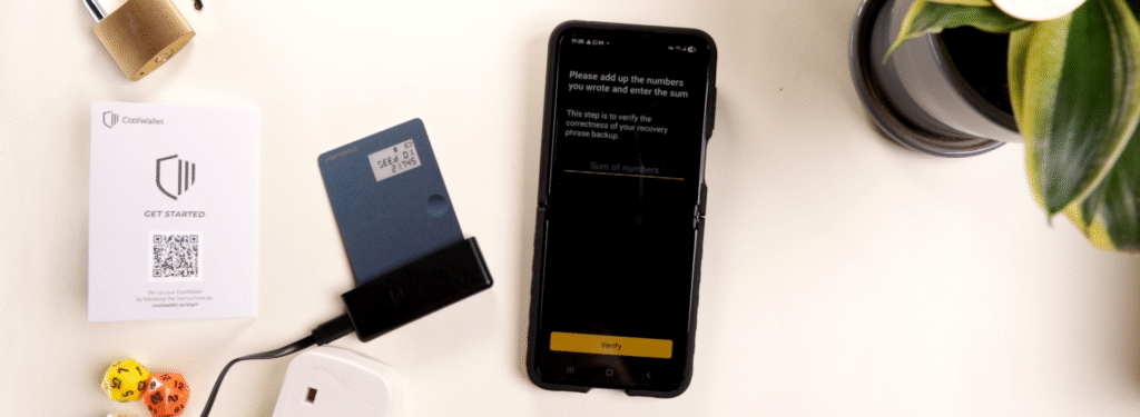 coolwallet pro add up seed numbers