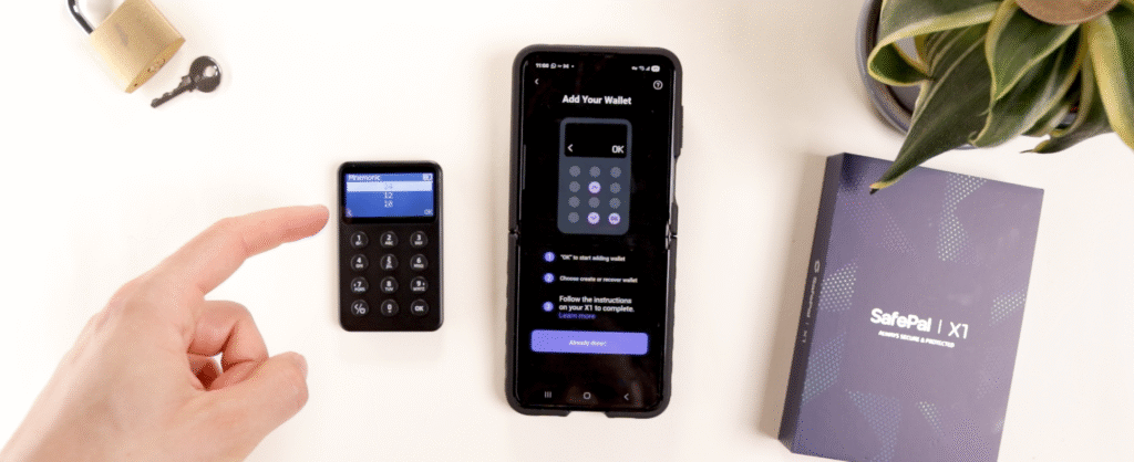 safepal x1 seed setup options