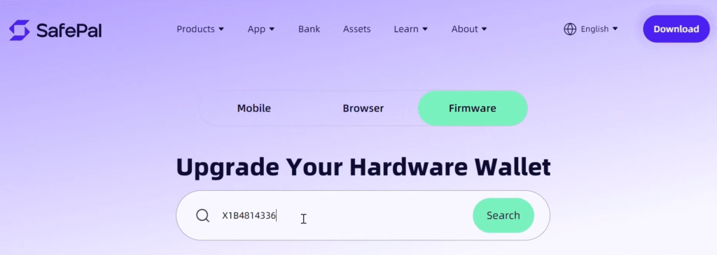 safepal x1 download firmware update