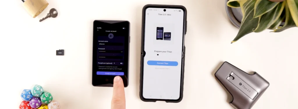 ellipal titan 2.0 create account