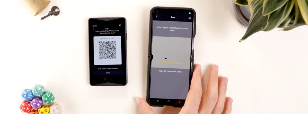 ellipal titan 2.0 send sign transaction