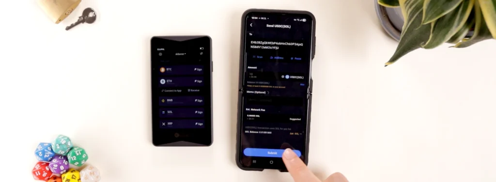 ellipal wallet send crypto