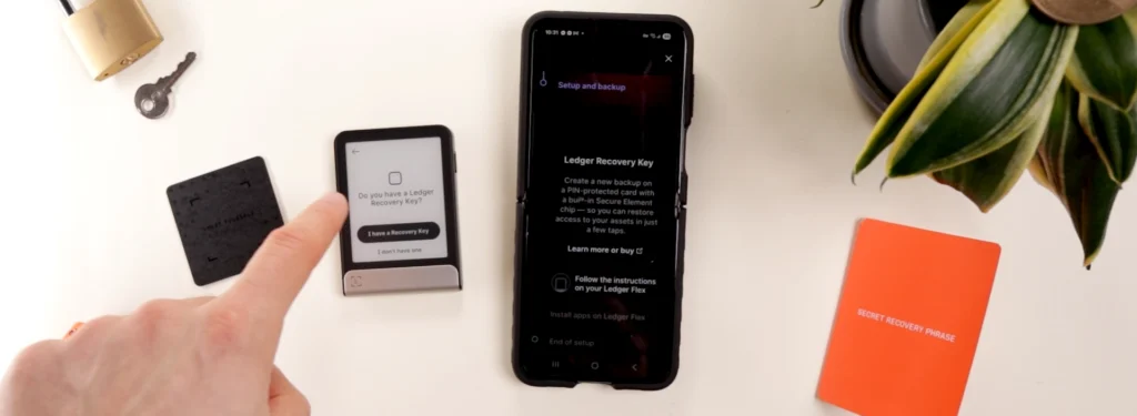 Ledger recovery key options