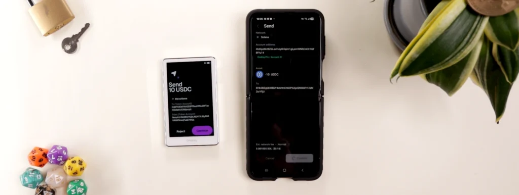 onekey pro send tokens